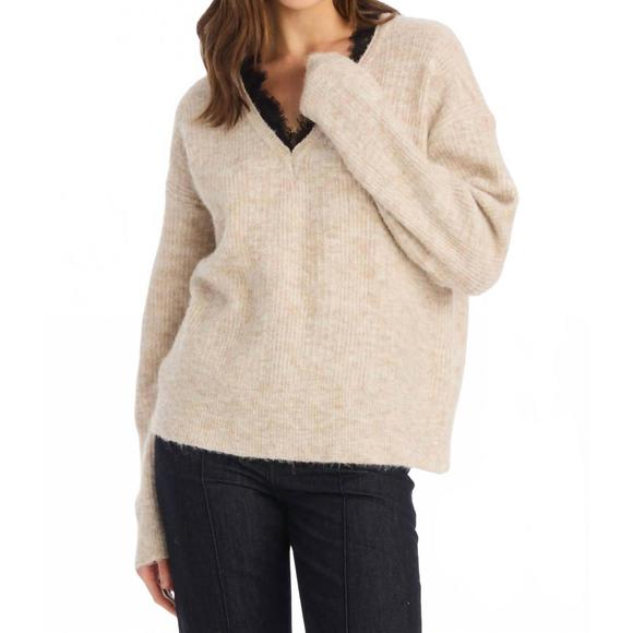 NEW ALLISON NEW YORK hepburn sweater in oatmeal